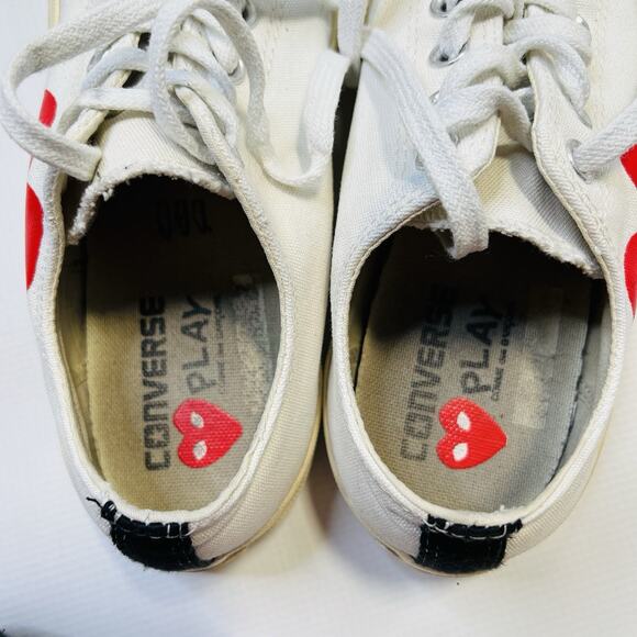 Converse Comme des Garçons Play x Chuck 70 Low Milk Mens Size 9 Women’s Size 11 - Picture 12 of 13